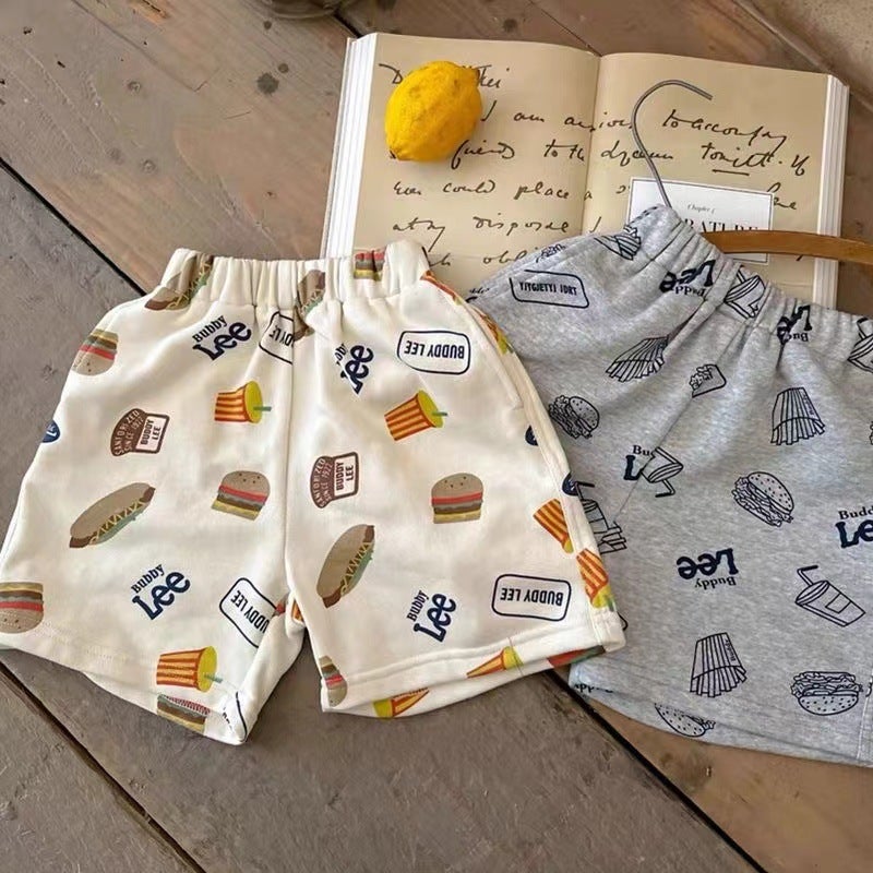 Boys' Shorts, Fashionable Kidsren'S 2025 Pants, Baby'S Five-Point Pants, Kidsren'S All-Over Printed Mid-Pants, Women'S Loose Pants - Image 2