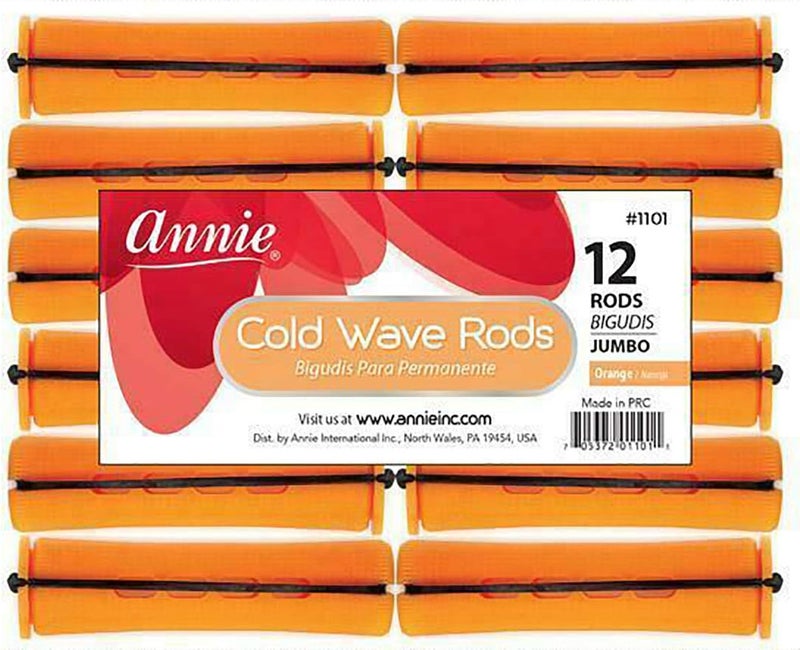 Annie عصي تجعيد الشعر الباردة العملاقة من آني - 12 قطعة برتقالية - Image 1