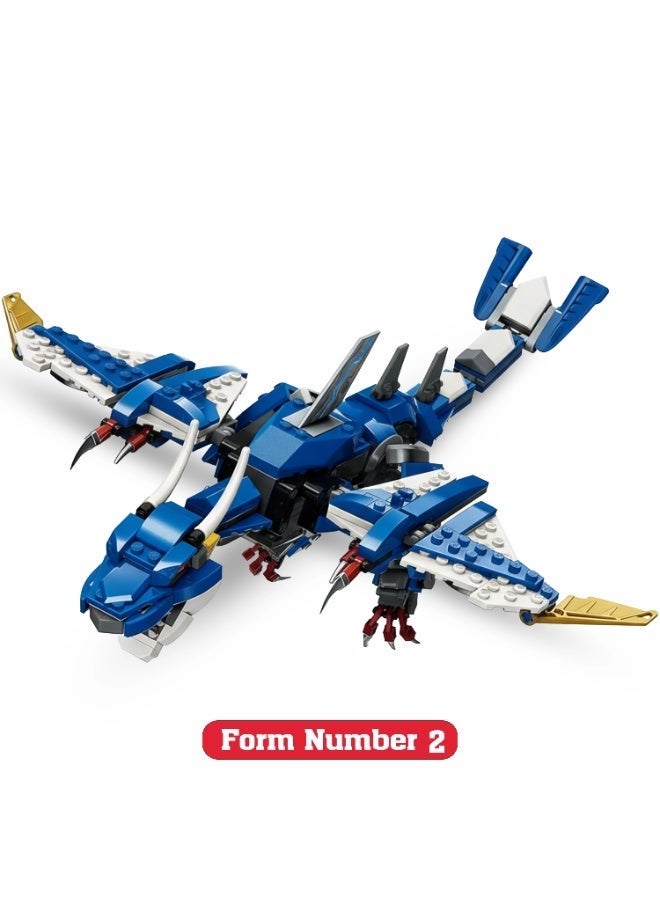 Qman COMBO-TRANS 3-in-1 Building Set – Helicopter - Jet Fighter - Space Aircraft – 604 PCS - Image 3