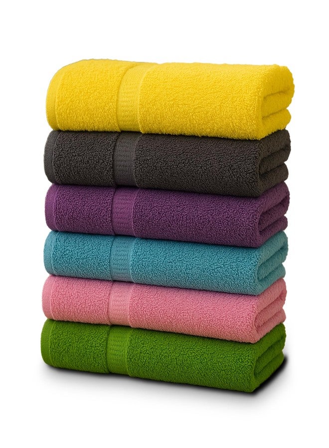 ZUPERIA 6-Pack Bath Towels - 30" x 60" - Ultra Soft 100% Cotton Large Bath Towels- Highly Absorbent for Bathroom, Pool, Gym, Spa, and Hotel Use (Colors Variety) - Image 1