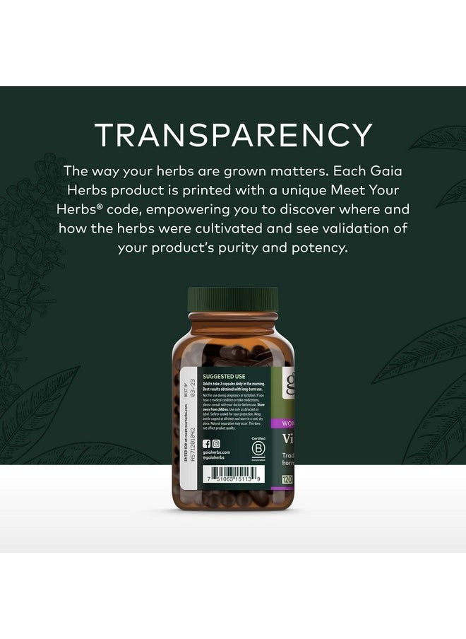 Gaia Herbs Vitex Berry (Chaste Tree) Supports Hormone Balance & Fertility For Women Helps Maintain Healthy Progesterone Levels To Support Menstrual Cycle Health 180 Vegan Caps (90Day Supply)  - Image 5