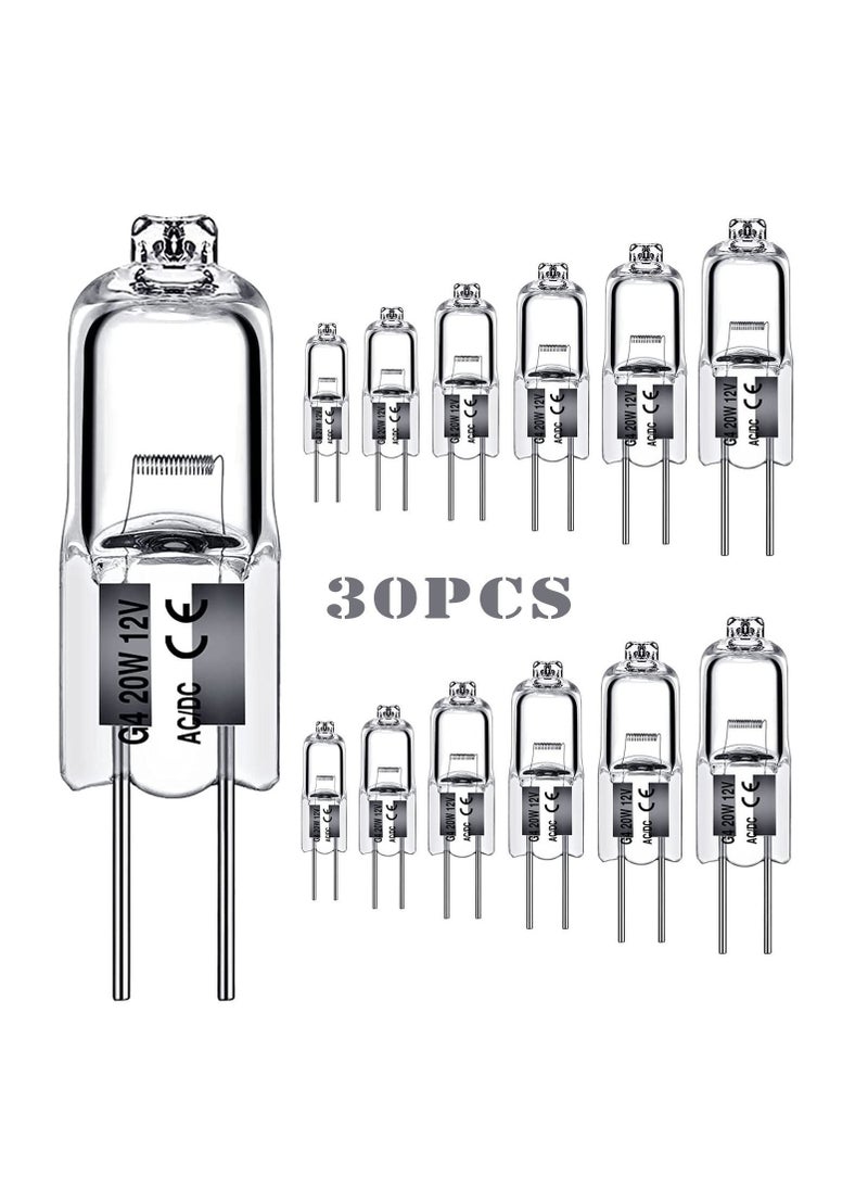 Y&D 12 Pack G4 Bulb Crystal Clear Halogen Light for Under Cabinet Puck Chandeliers Landscape Lighting  - Image 1