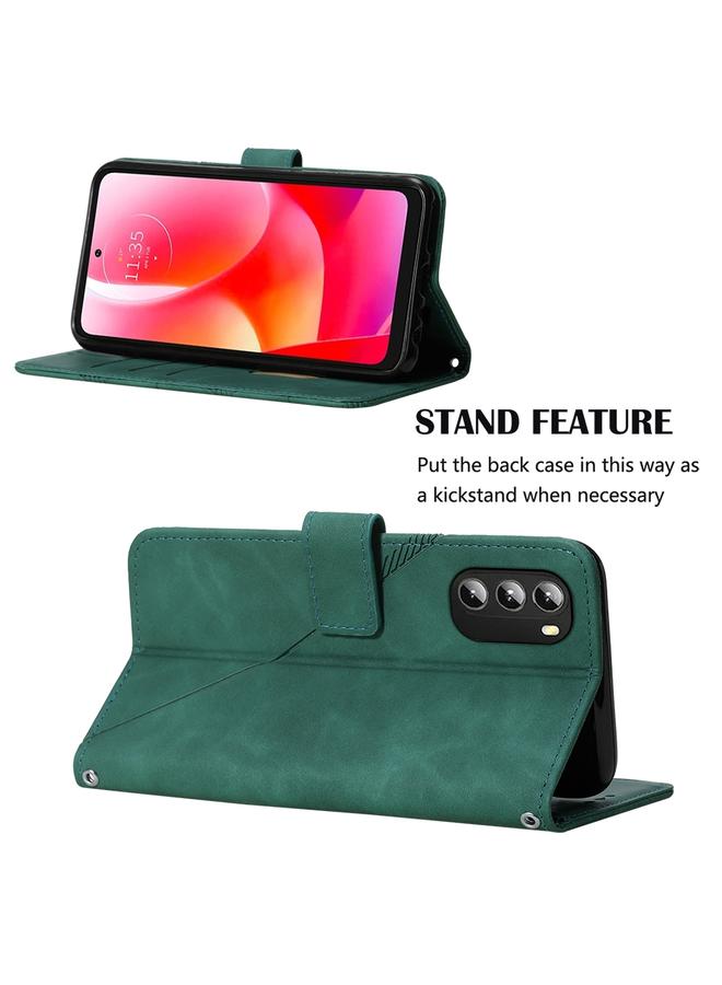 S-TOP Case For Motorola Moto G 5G 2022 Crossbody 3D Embossed Flip Leather Phone Case - Image 5