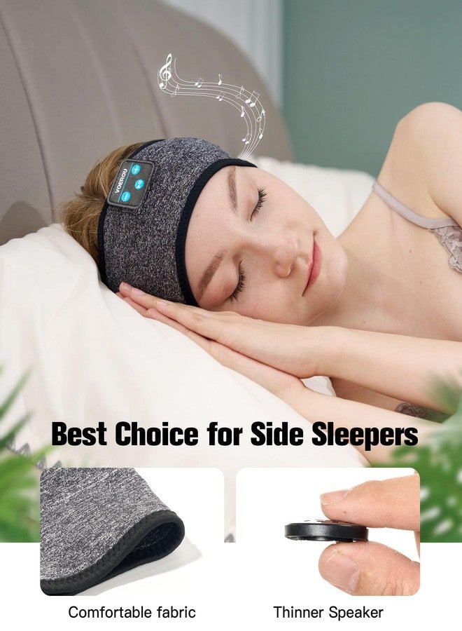 Voerou Sleep Headphones Wireless Bluetooth Headband, Sweat Resistant Sports Headband with Ultra-thin Stereo Speakers for Side Sleepers Sleeping Workout Yoga Running Meditation Unique Gifts Cool Gadget - Image 2