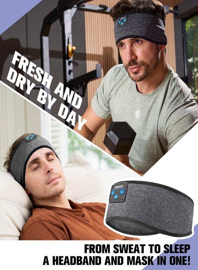 Voerou Sleep Headphones Wireless Bluetooth Headband, Sweat Resistant Sports Headband with Ultra-thin Stereo Speakers for Side Sleepers Sleeping Workout Yoga Running Meditation Unique Gifts Cool Gadget - Image 3