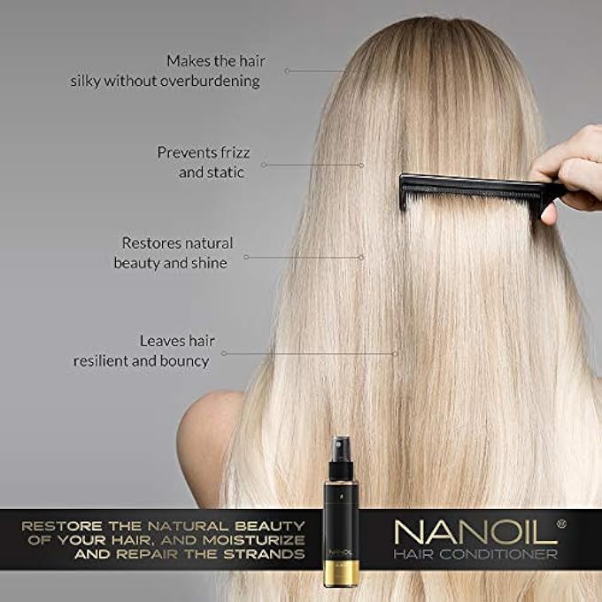 NANOIL HAIR CONDITIONER 125ML - BI-PHASE HAIR CONDITIONER, PROFESSIONAL CARE FOR ALL HAIR TYPES, HAIR REPAIR, HYDRATION AND SOFTNESS (ALGAE) - Image 3