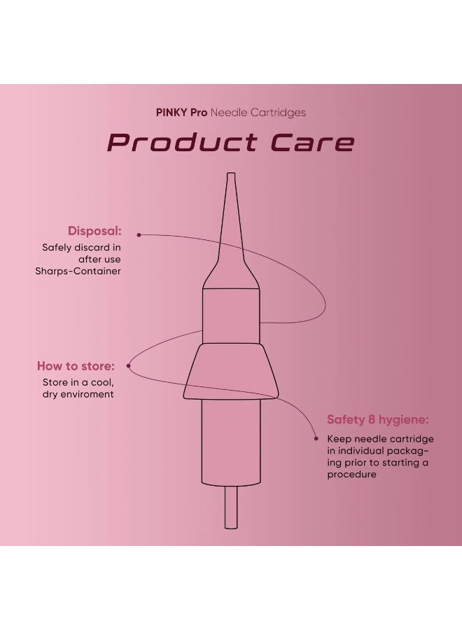 Biomaser Pinky Pro 1RL Needle Cartridges – Ultra Precision PMU Needles for Brows, Lips & Eyeliner - Image 5