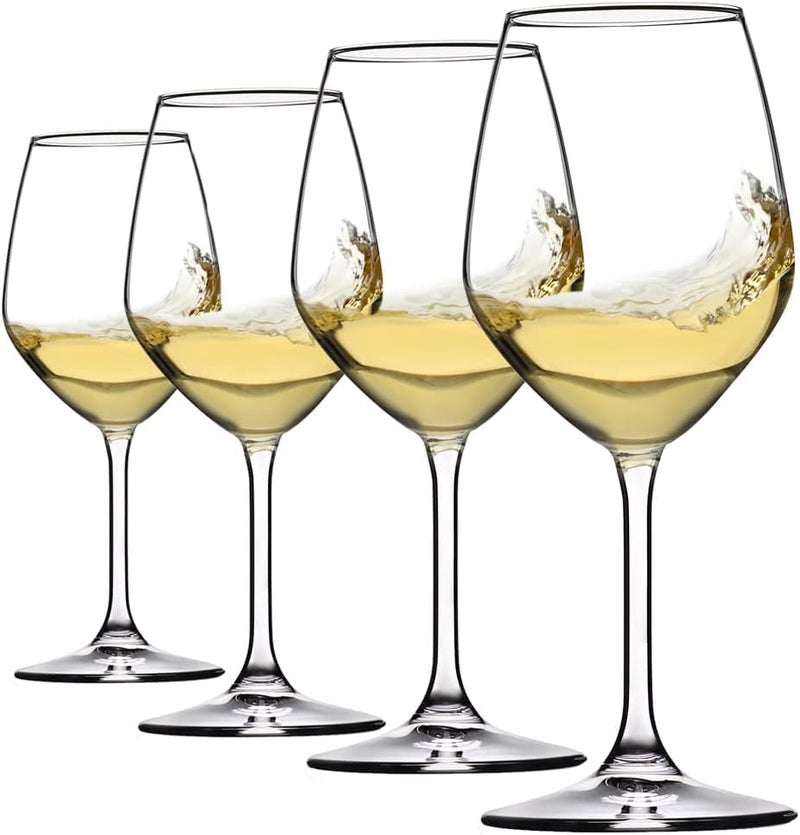 TREVIO TREVIO Red White Wine Glass Curve Wine Glass 310 ML Set of 2 Crystal Brandy Glass Hand Blown LeadFree Ultra Thin Rim Long Stem Wine Drinking Glasses Whiskey Glass - Image 2