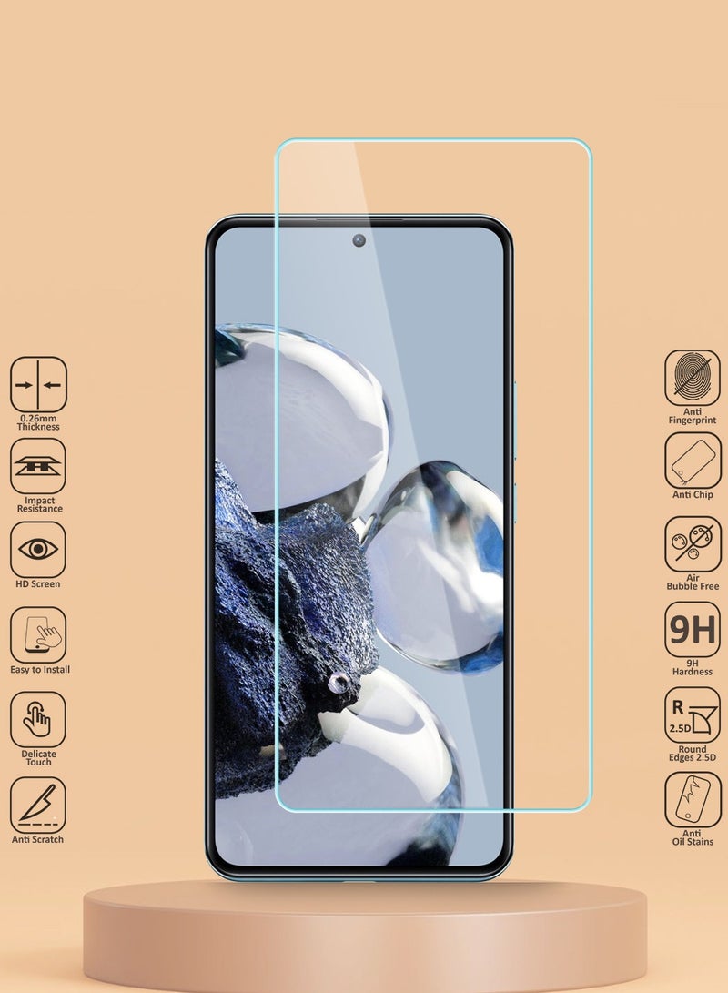 Techie واقي شاشة من الزجاج المقوى عالي الدقة مقاوم للانعكاس ومضاد للفقاعات من Techie بقوة 9H لهاتف Xiaomi 12T / Xiaomi 12T Pro - Image 2