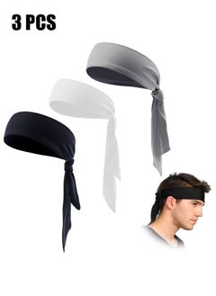 3 Pcs Sports Headbands for Men and Women anti-Sweat Bands Running and Exercise Headbands Hair Ties Elastic Hair Ties (Black, White, Gray) - pzsku/ZAFA774EE898EABC15658Z/45/_/1724919150/88f4d1c5-a072-4359-842b-54024612e7fe