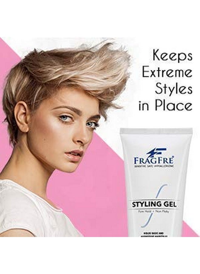 FRAGFRE Firm Hold Hair Gel Fragrance Free 8 Oz Strong Styling Gel For Aggressive Hair Styles Paraben Free Hypoallergenic Sensitive Formula Nonirritating Vegan No Gluten/Cruelty (1 Pack)  - Image 4
