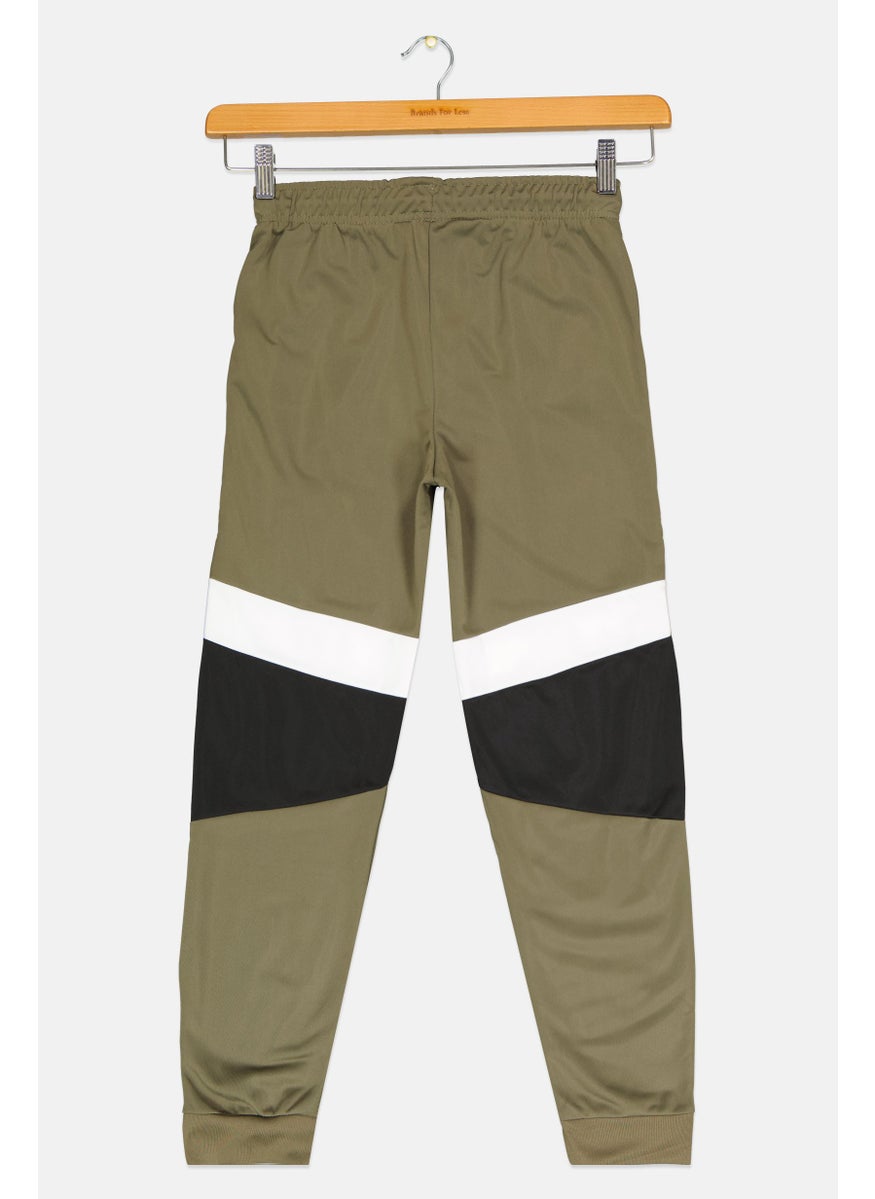 Body Glove - Kids Boy Coloblock Drawstring Jogger Pants, Olive - Image 1
