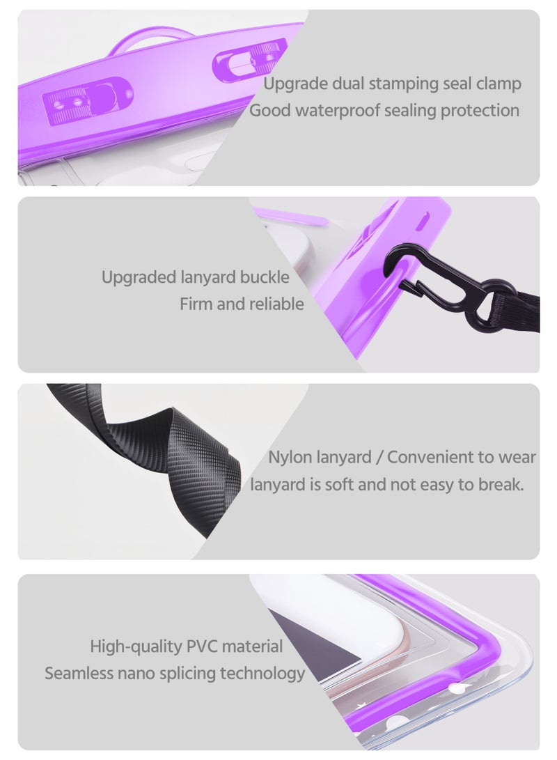 Universal Luminous Fluorescence PVC Waterprooof Smart Phone Bag For All Phones Purple - Image 2