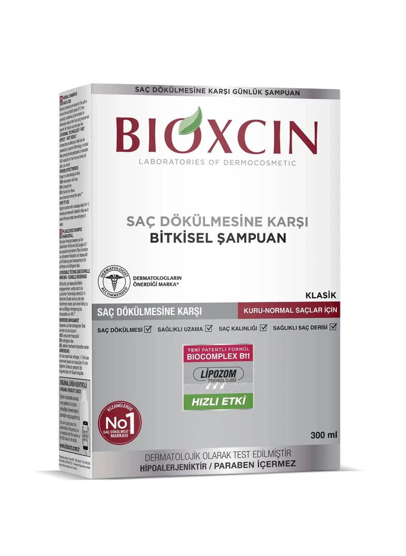 BIOXCIN - HERBAL SHAMPOO FOR HAIR LOSS FOR DRY NORMAL HAIR 300 ML - Image 1