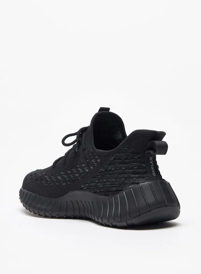 OAKLAN Women Textured Lace-Up Sports Shoes