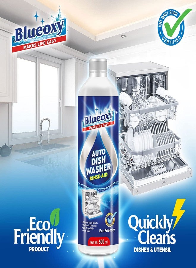 Blueoxy Auto Dishwasher Rinse Aid Non -Toxic and Biodegradable 500 ml + Blueoxy Auto Dishwasher Detergent Powder - Used for All Dishwasher Brands - 1 Kg (Combo Pack) - Image 5
