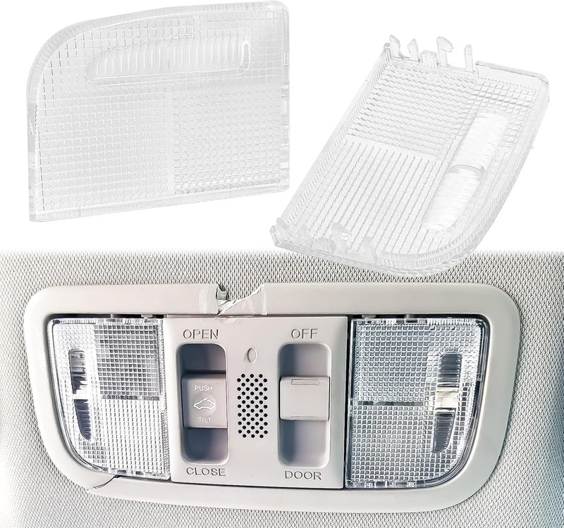 NOTISH 1Pair Interior Reading Light Lens Cover Car Roof Map Light Dome Light Cover Adjustable Compatible with Honda Accord Hybrid Civic Element Odyssey Pilot Ridgeline OEM 34401-SDA-A21 34402-SDA-A21 - Image 1