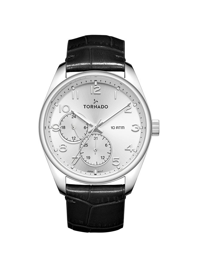 TORNADO Men's Genuine Leather Multi Function Watch T25102-SLBW - 42.5 mm - Image 1