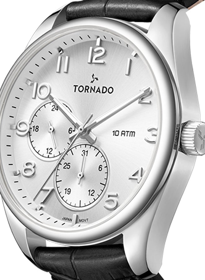 TORNADO Men's Genuine Leather Multi Function Watch T25102-SLBW - 42.5 mm - Image 5