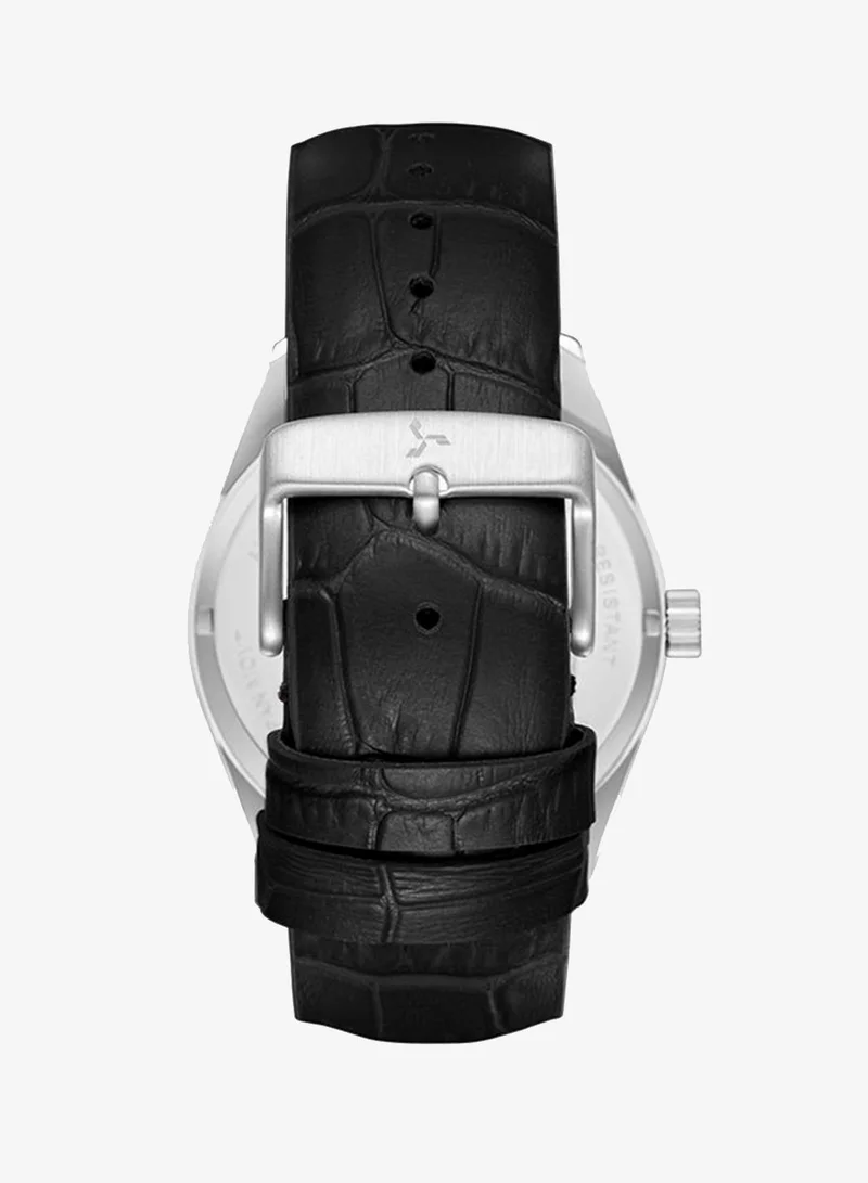 Tornado white Men's Genuine Leather with crocodile pattern Multi Function Watch T25102-SLBW - 42mm mm for Men | Best Price UAE