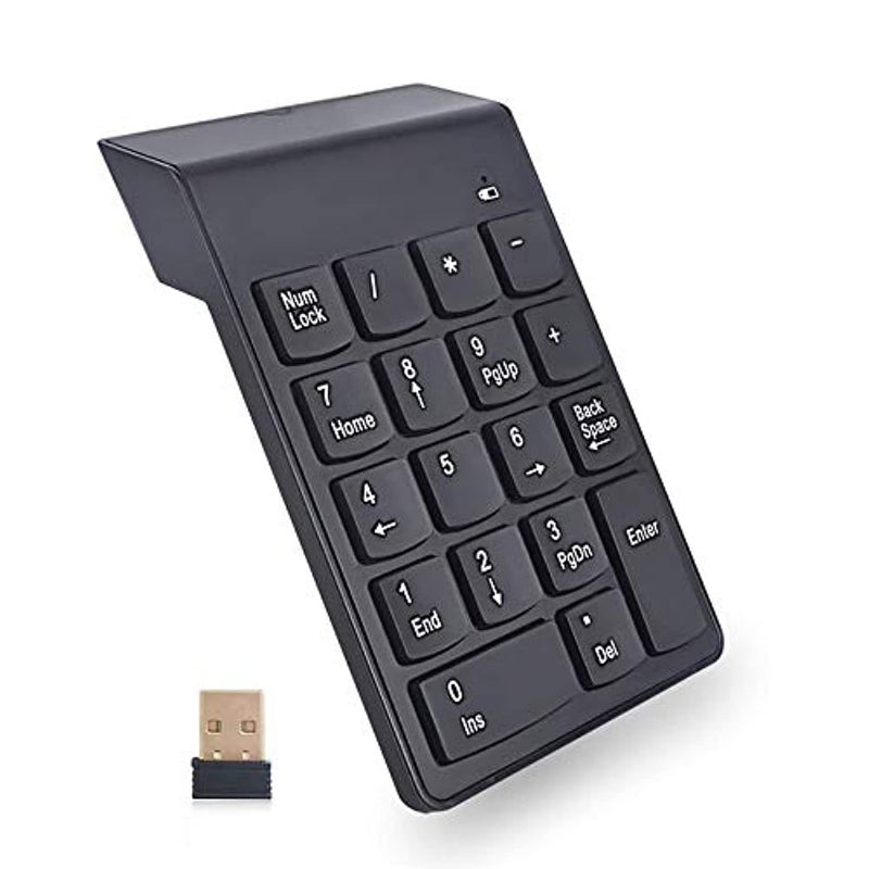 2.4G USB Numeric Keypad Wireless Number Pad 18 Keys Mini Digital Keyboard for iMac MacBook Air Pro Laptop PC Notebook Desktop