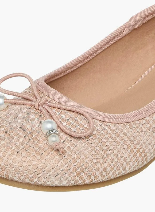 Little Missy  Bow Accent Slip-On Ballerina Shoes  | Best Price UAE