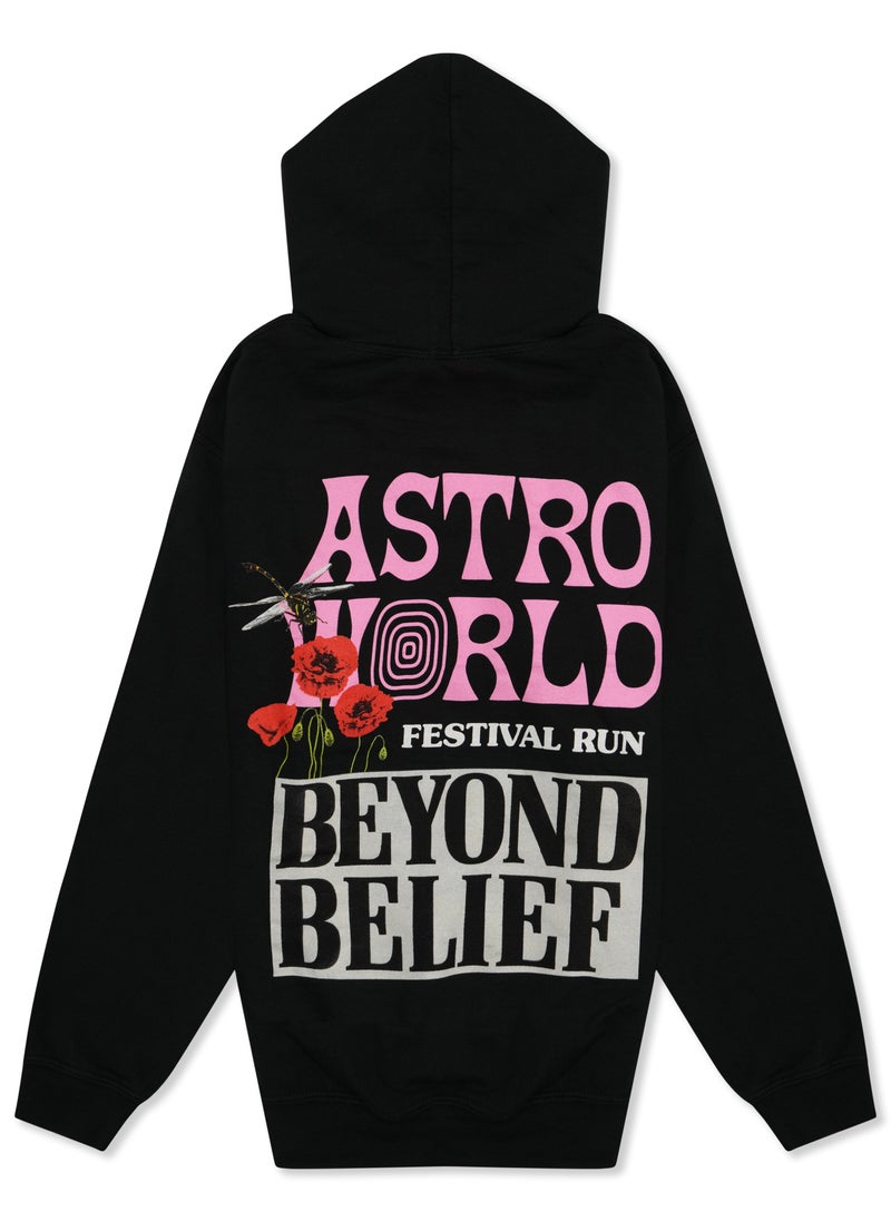 Travis Scott - Astroworld Festival Run Beyond Belief Hoodie Black - Image 1