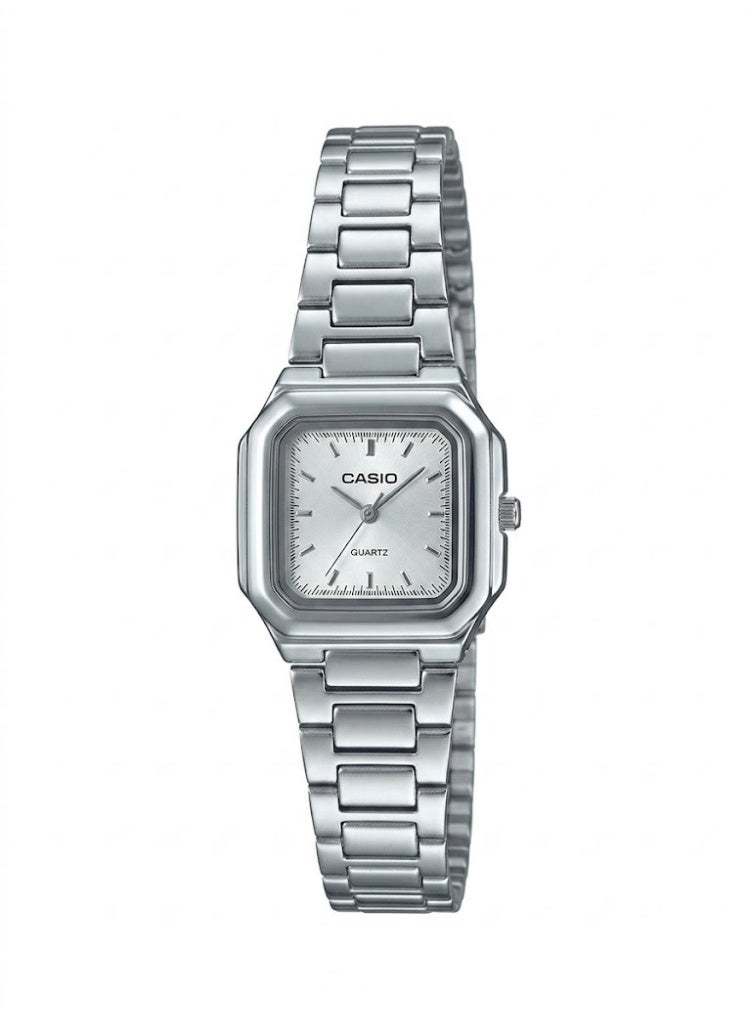 Casio Vintage Women's Dress Watch, Silver Sunray Dial, Stainless Steel Link Bracelet - Image 1