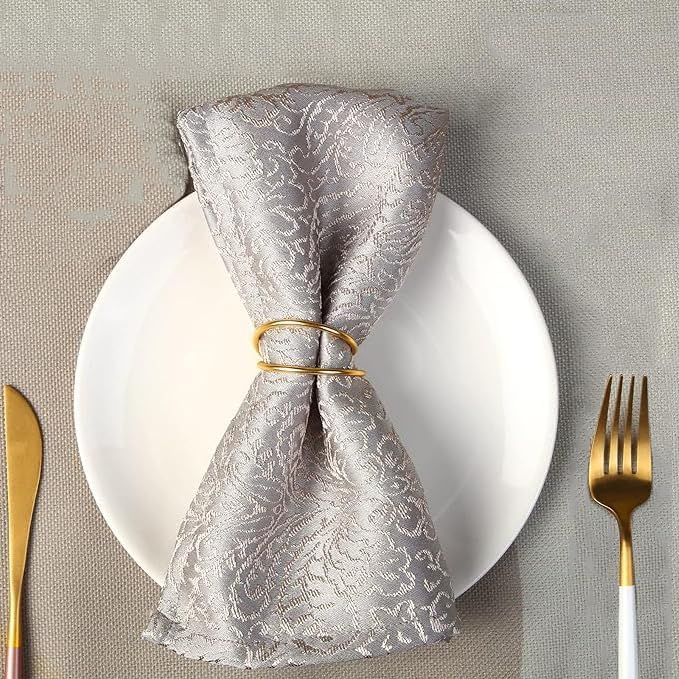 FORESRUM Gold Napkin Rings-24 PCS Metal Spiral Napkin Rings(Spiral) Napkin Holders Buckles for Family Dinner, Wedding, Party,Table Decorations - Image 4