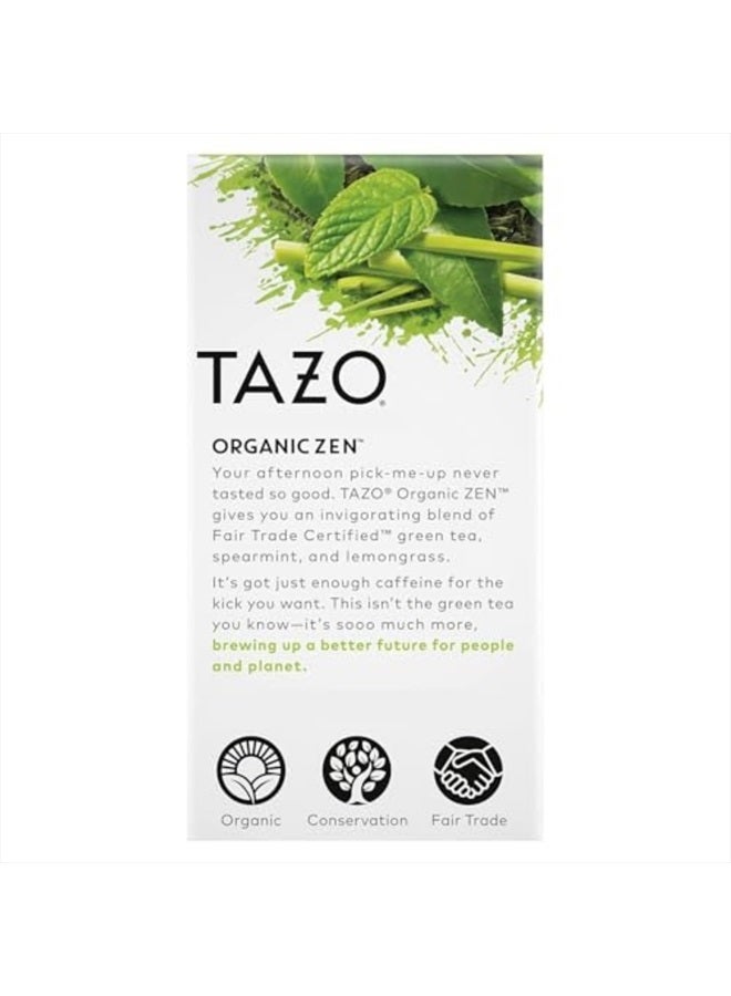 TAZO Organic Zen Green Tea, 16 Total Tea Bags - Image 3