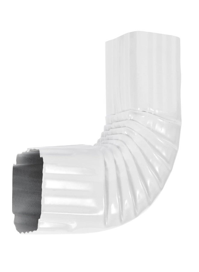 VYH Downspout Gutter Elbows (Low Gloss White) Gutter Elbow, Downspout Elbow, Roofing Gutter Downspout Elbows,Style A (2x3 90° Style A) - Image 1
