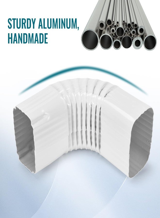 VYH Downspout Gutter Elbows (Low Gloss White) Gutter Elbow, Downspout Elbow, Roofing Gutter Downspout Elbows,Style A (2x3 90° Style A) - Image 4