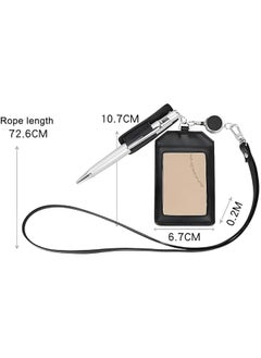 Office Badge Holder Brown Retractable Badge Holders With Pen Holder Leather Credit Id Card Holder With Stretch Neck Lanyard Vertical Style For Teacher Student - pzsku/ZAFA7CFCB242C15E9874EZ/45/_/1740916710/5d65c9f7-a43d-4e3b-93a9-784e733eede3