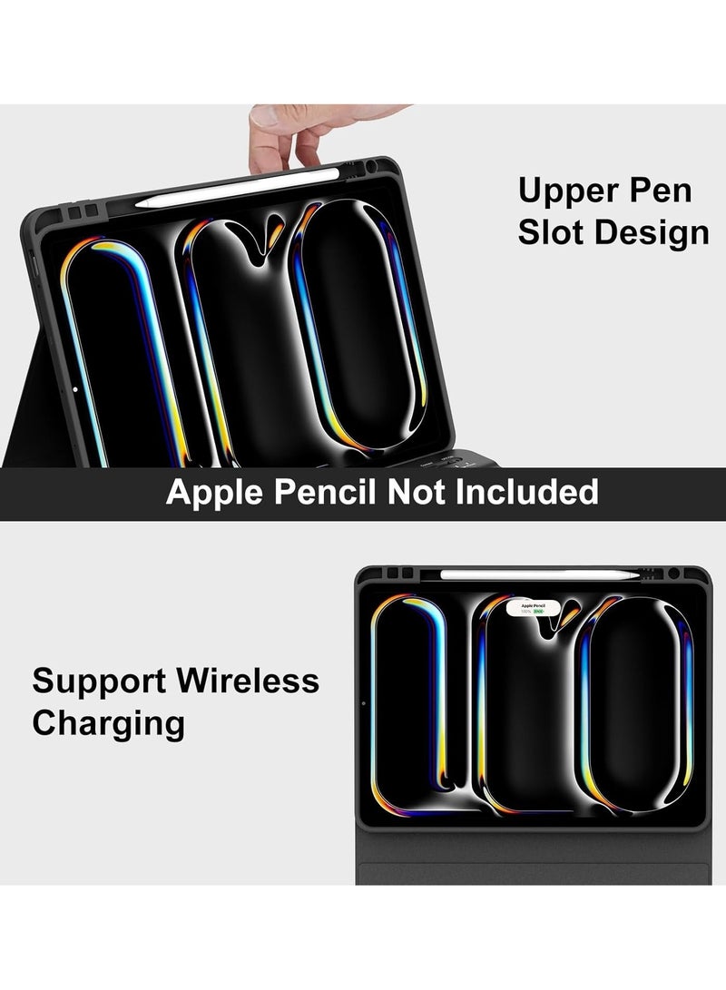 general iPad Pro 11 inch M4 Case with Keyboard 2024, Magnetic Detachable Wireless Keyboard Case for iPad Pro 11, Smart Folio Cover with Pencil Holder Support Pencil Charging, Auto Sleep/Wake - Image 2