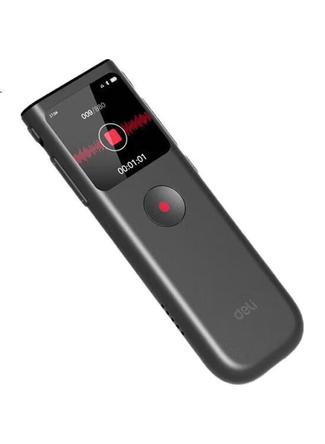 Deli Portable Voice Recorder With Transcription Function, Compact And Portable Recording Device For Professional Meeting Minutes Organization, One-Click Recording, Easy To Carry, Upgraded With Large S - Image 3