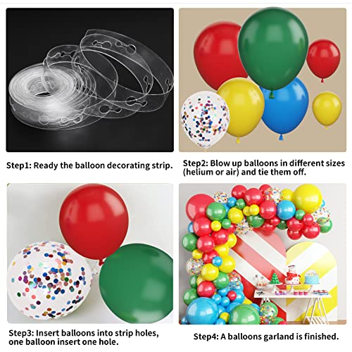 Lazybeee Rainbow Balloon Garland Arch Kit | 97 Pcs Red Yellow Blue Green Confetti Latex Balloons for Wedding Birthday Graduation Anniversary Bachelorette Party Background Decorations - Image 3