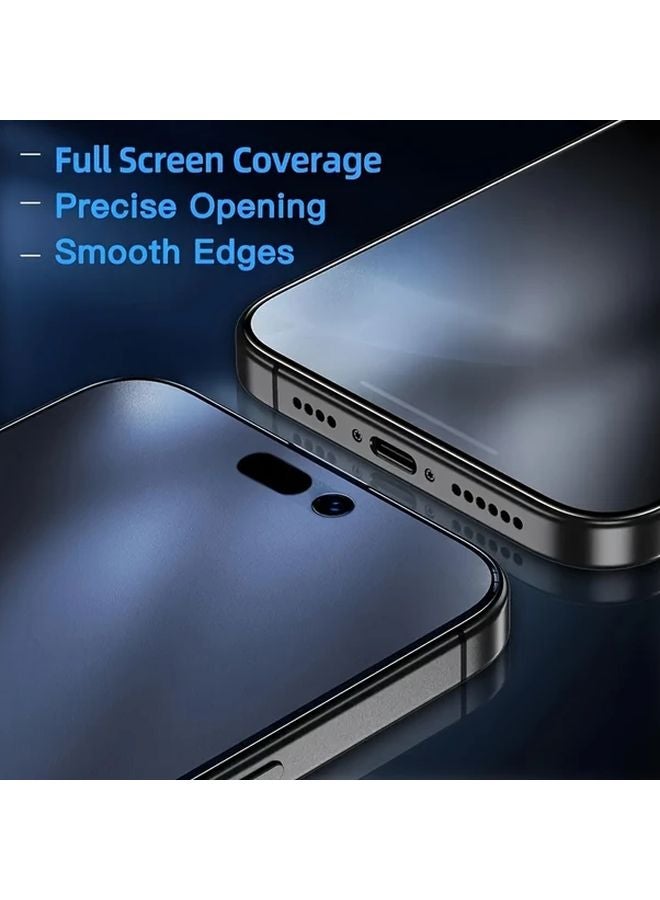 3 قطعة من الزجاج المقسى المعتم للخصوصية لهاتف iPhone 17 Pro Max، مقاوم للخدش بمستوى 9H مضاد للتجسس - Image 3