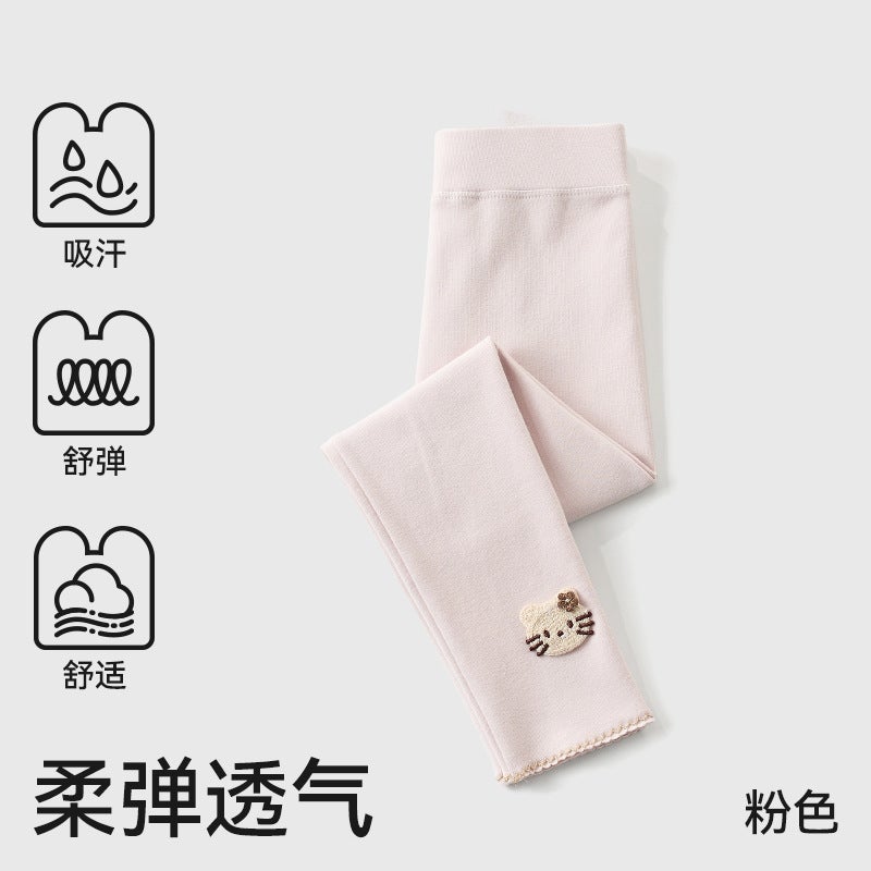 Girls Leggings New Girls Baby Pants New Outer Wear Children'S Cropped Pants - Image 1