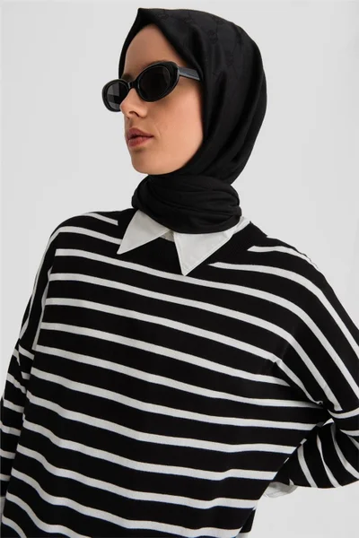 ARMINE تونيك محبوك مخطط 24Kd2007 أسود