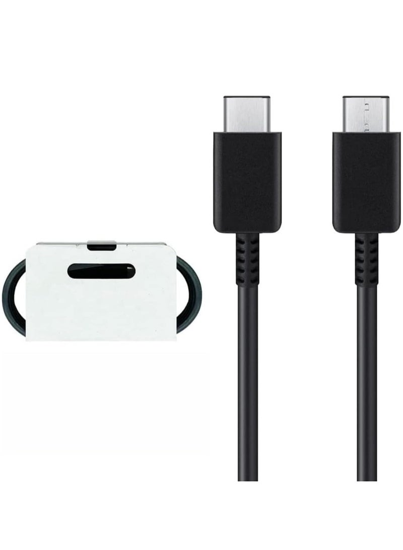 Lynacz Original Original 45W Type C to C 1M Fast Charging USB C Cable High-Speed & Data Transfer Compatible with Samsung S25/S25+/S24/S24+/S23/S23+/S22/5G/Ultra/Plus/Fe/Edge/S- Type-C Cord, Black - Image 1