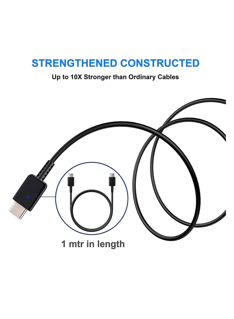Lynacz Original Original 45W Type C to C 1M Fast Charging USB C Cable High-Speed & Data Transfer Compatible with Samsung S25/S25+/S24/S24+/S23/S23+/S22/5G/Ultra/Plus/Fe/Edge/S- Type-C Cord, Black - Image 3