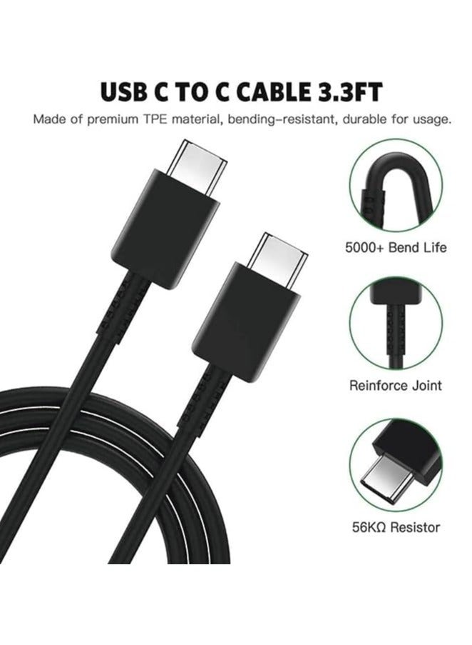 Lynacz Original Original 45W Type C to C 1M Fast Charging USB C Cable High-Speed & Data Transfer Compatible with Samsung S25/S25+/S24/S24+/S23/S23+/S22/5G/Ultra/Plus/Fe/Edge/S- Type-C Cord, Black - Image 4