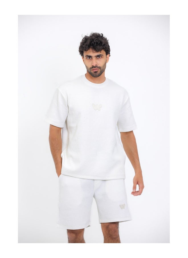 WHITE RABBIT Printed White Cotton Men Pajama  - Image 1
