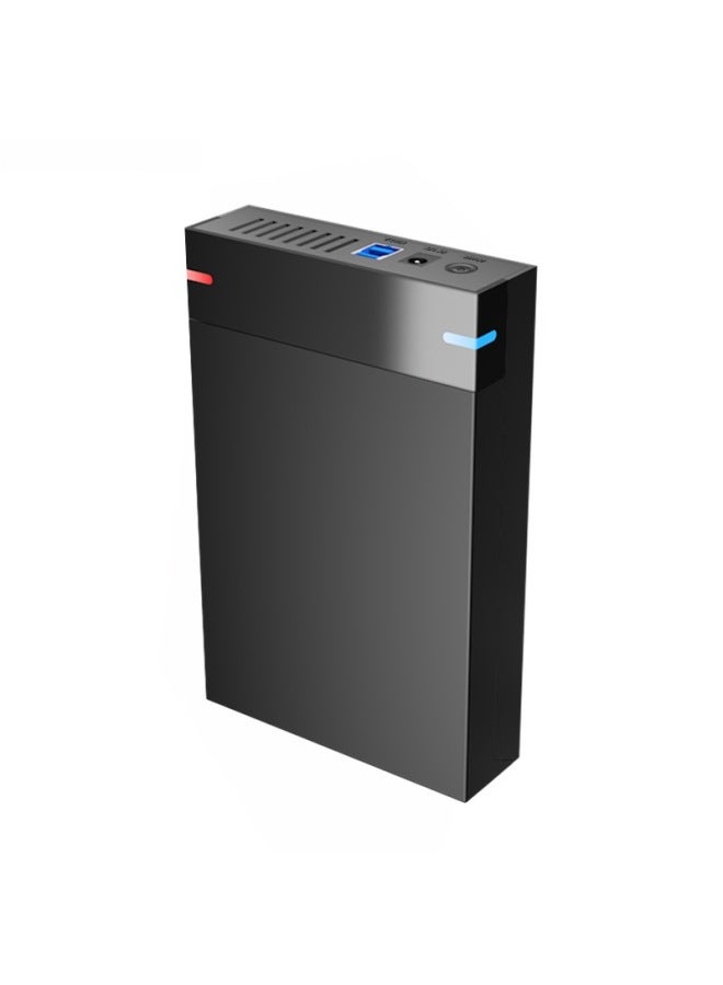 صندوق محرك أقراص صلبة خارجي محمول مقاس 3.5 بوصة مزود بمنفذ USB3.0 عالي السرعة بدون أدوات - اللون: U35K30 أسود مزود طاقة أمريكي - Image 2