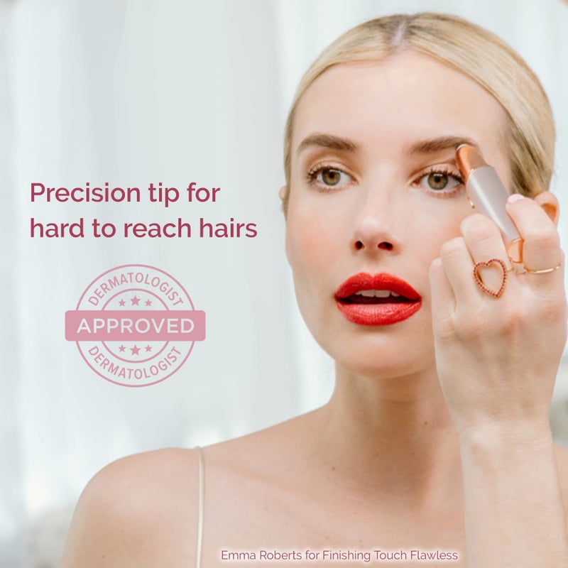 Finishing Touch Flawless Brows Eyebrow Hair Remover Electric Razor for Women with LED Light for Instant and Painless Hair Removal (White) - Image 3
