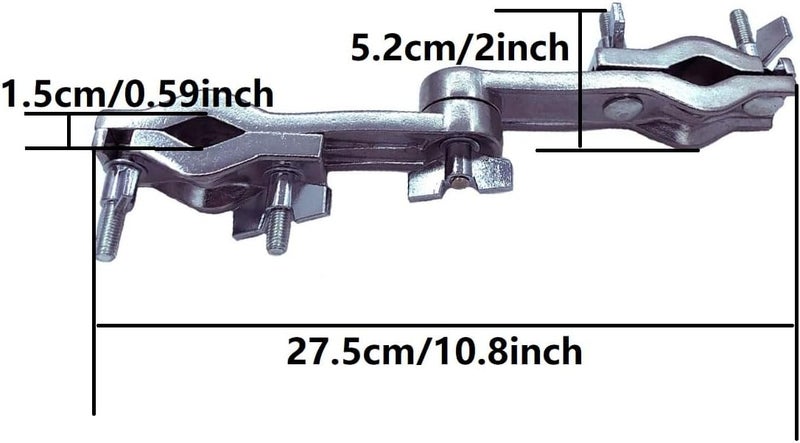 TUOREN Dual Drum Multi-Clamp Metal Extended Double Drum Extension Rack Clamp - Image 5