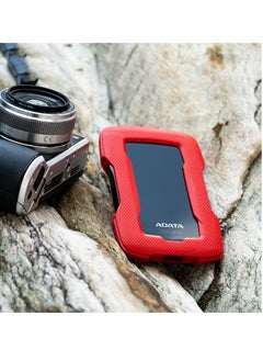 ADATA ADATA HD330 2TB USB 3.0, High-speed Shock-absorbing External Hard Drive, Extra Slim Portable Waterproof Mobile Hard Drive, (2TB Red)  - Image 2
