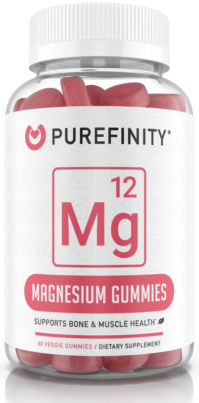 Magnesium Citrate Gummies 600 mg for Adults High Absorption Supplement for Cramps Muscle Recovery Sleep Bone and Energy Support NonGMO Allergen Free 60 Vegan Gummies