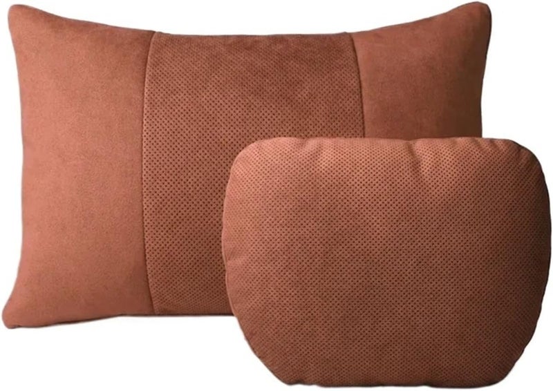 Car Lumbar Support Headrest Pillow Cushion fit for AMG W212 W205 W204 W211 W176 W177 CLA Accessories(Peach) - Image 1