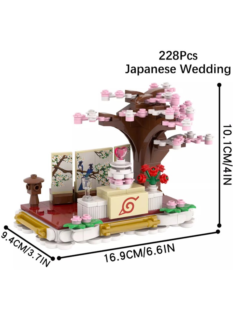 Children's Small Particle Wedding Theme Building Block Toys Under The Cherry Blossom Tree - Image 2